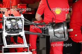 Ferrari SF-21 front suspension and brake detail. 01.07.2021. Formula 1 World Championship, Rd 9, Austrian Grand Prix, Spielberg, Austria, Preparation Day.