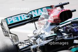 Lewis Hamilton (GBR) Mercedes AMG F1 W12 - rear wing with dots to measure flexing. 04.06.2021. Formula 1 World Championship, Rd 6, Azerbaijan Grand Prix, Baku Street Circuit, Azerbaijan, Practice Day.
