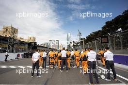 McLaren on the grid. 06.06.2021. Formula 1 World Championship, Rd 6, Azerbaijan Grand Prix, Baku Street Circuit, Azerbaijan, Race Day.