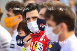 Carlos Sainz Jr (ESP) Ferrari on the grid. 06.06.2021. Formula 1 World Championship, Rd 6, Azerbaijan Grand Prix, Baku Street Circuit, Azerbaijan, Race Day.