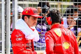Charles Leclerc (MON) Ferrari on the grid. 06.06.2021. Formula 1 World Championship, Rd 6, Azerbaijan Grand Prix, Baku Street Circuit, Azerbaijan, Race Day.