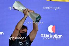 Pierre Wache (FRA) Red Bull Racing Technical Director celebrates on the podium. 06.06.2021. Formula 1 World Championship, Rd 6, Azerbaijan Grand Prix, Baku Street Circuit, Azerbaijan, Race Day.