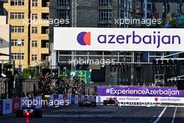 Third placed Pierre Gasly (FRA) AlphaTauri AT02 takes the chequered flag at the end of the race. 06.06.2021. Formula 1 World Championship, Rd 6, Azerbaijan Grand Prix, Baku Street Circuit, Azerbaijan, Race Day.
