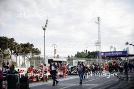 The pits as the race is stopped. 06.06.2021. Formula 1 World Championship, Rd 6, Azerbaijan Grand Prix, Baku Street Circuit, Azerbaijan, Race Day.