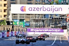 Fernando Alonso (ESP) Alpine F1 Team A521 heads to the restart. 06.06.2021. Formula 1 World Championship, Rd 6, Azerbaijan Grand Prix, Baku Street Circuit, Azerbaijan, Race Day.