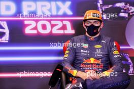 Max Verstappen (NLD) Red Bull Racing in the post qualifying FIA Press Conference. 05.06.2021. Formula 1 World Championship, Rd 6, Azerbaijan Grand Prix, Baku Street Circuit, Azerbaijan, Qualifying Day.