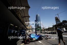 George Russell (GBR) Williams Racing FW43B leaves the pits. 05.06.2021. Formula 1 World Championship, Rd 6, Azerbaijan Grand Prix, Baku Street Circuit, Azerbaijan, Qualifying Day.