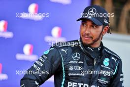 Lewis Hamilton (GBR) Mercedes AMG F1 in qualifying parc ferme. 05.06.2021. Formula 1 World Championship, Rd 6, Azerbaijan Grand Prix, Baku Street Circuit, Azerbaijan, Qualifying Day.