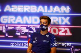 George Russell (GBR) Williams Racing in the FIA Press Conference. 03.06.2021. Formula 1 World Championship, Rd 6, Azerbaijan Grand Prix, Baku Street Circuit, Azerbaijan, Preparation Day.