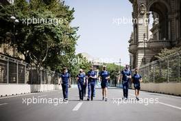 Nicholas Latifi (CDN) Williams Racing walks the circuit with the team. 03.06.2021. Formula 1 World Championship, Rd 6, Azerbaijan Grand Prix, Baku Street Circuit, Azerbaijan, Preparation Day.