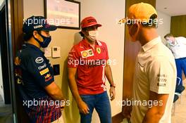 (L to R): Sergio Perez (MEX) Red Bull Racing, Carlos Sainz Jr (ESP) Ferrari, and Lando Norris (GBR) McLaren. 03.06.2021. Formula 1 World Championship, Rd 6, Azerbaijan Grand Prix, Baku Street Circuit, Azerbaijan, Preparation Day.