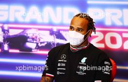 Lewis Hamilton (GBR) Mercedes AMG F1 in the FIA Press Conference. 03.06.2021. Formula 1 World Championship, Rd 6, Azerbaijan Grand Prix, Baku Street Circuit, Azerbaijan, Preparation Day.