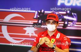 Charles Leclerc (MON) Ferrari in the FIA Press Conference. 03.06.2021. Formula 1 World Championship, Rd 6, Azerbaijan Grand Prix, Baku Street Circuit, Azerbaijan, Preparation Day.