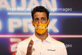 Daniel Ricciardo (AUS) McLaren in the FIA Press Conference. 03.06.2021. Formula 1 World Championship, Rd 6, Azerbaijan Grand Prix, Baku Street Circuit, Azerbaijan, Preparation Day.