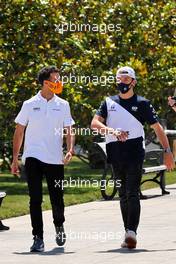 (L to R): Daniel Ricciardo (AUS) McLaren with Pierre Gasly (FRA) AlphaTauri. 03.06.2021. Formula 1 World Championship, Rd 6, Azerbaijan Grand Prix, Baku Street Circuit, Azerbaijan, Preparation Day.