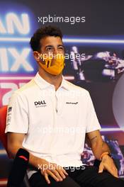 Daniel Ricciardo (AUS) McLaren in the FIA Press Conference. 03.06.2021. Formula 1 World Championship, Rd 6, Azerbaijan Grand Prix, Baku Street Circuit, Azerbaijan, Preparation Day.