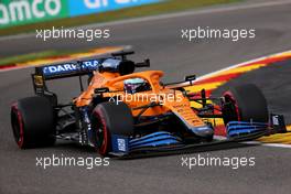 Lando Norris (GBR) McLaren MCL35M. 27.08.2021. Formula 1 World Championship, Rd 12, Belgian Grand Prix, Spa Francorchamps, Belgium, Practice Day.