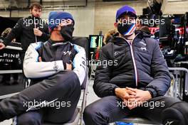 (L to R): Fernando Alonso (ESP) Alpine F1 Team and Esteban Ocon (FRA) Alpine F1 Team in the pits while the race is stopped. 29.08.2021. Formula 1 World Championship, Rd 12, Belgian Grand Prix, Spa Francorchamps, Belgium, Race Day.