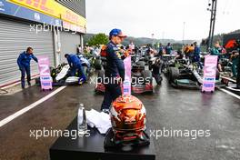 Pole sitter Max Verstappen (NLD) Red Bull Racing in qualifying parc ferme. 28.08.2021. Formula 1 World Championship, Rd 12, Belgian Grand Prix, Spa Francorchamps, Belgium, Qualifying Day.