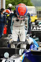 Second placed George Russell (GBR) Williams Racing FW43B in qualifying parc ferme. 28.08.2021. Formula 1 World Championship, Rd 12, Belgian Grand Prix, Spa Francorchamps, Belgium, Qualifying Day.