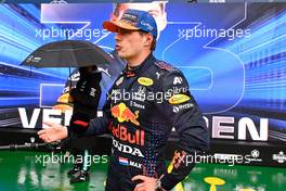 Max Verstappen (NLD) Red Bull Racing in qualifying parc ferme. 28.08.2021. Formula 1 World Championship, Rd 12, Belgian Grand Prix, Spa Francorchamps, Belgium, Qualifying Day.