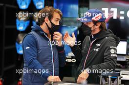 (L to R): Andre Negrao (BRA) Alpine Elf Matmut Endurance Team with Fernando Alonso (ESP) Alpine F1 Team. 29.08.2021. Formula 1 World Championship, Rd 12, Belgian Grand Prix, Spa Francorchamps, Belgium, Race Day.