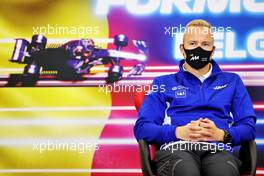 Nikita Mazepin (RUS) Haas F1 Team in the FIA Press Conference. 26.08.2021. Formula 1 World Championship, Rd 12, Belgian Grand Prix, Spa Francorchamps, Belgium, Preparation Day.