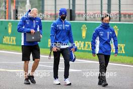 Mick Schumacher (GER) Haas F1 Team walks the circuit with the team. 26.08.2021. Formula 1 World Championship, Rd 12, Belgian Grand Prix, Spa Francorchamps, Belgium, Preparation Day.