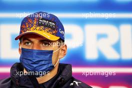 Max Verstappen (NLD) Red Bull Racing in the FIA Press Conference. 26.08.2021. Formula 1 World Championship, Rd 12, Belgian Grand Prix, Spa Francorchamps, Belgium, Preparation Day.