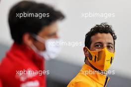 Daniel Ricciardo (AUS) McLaren in the FIA Press Conference. 26.08.2021. Formula 1 World Championship, Rd 12, Belgian Grand Prix, Spa Francorchamps, Belgium, Preparation Day.