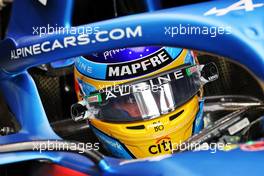 Fernando Alonso (ESP) Alpine F1 Team A521 - Bell helmet camera. 26.08.2021. Formula 1 World Championship, Rd 12, Belgian Grand Prix, Spa Francorchamps, Belgium, Preparation Day.