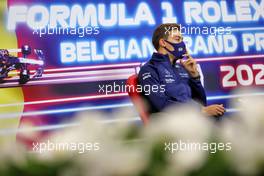 George Russell (GBR) Williams Racing in the FIA Press Conference. 26.08.2021. Formula 1 World Championship, Rd 12, Belgian Grand Prix, Spa Francorchamps, Belgium, Preparation Day.