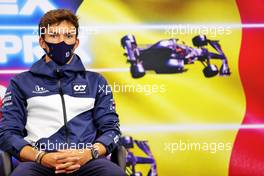 Pierre Gasly (FRA) AlphaTauri in the FIA Press Conference. 26.08.2021. Formula 1 World Championship, Rd 12, Belgian Grand Prix, Spa Francorchamps, Belgium, Preparation Day.