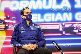 Nicholas Latifi (CDN) Williams Racing in the FIA Press Conference. 26.08.2021. Formula 1 World Championship, Rd 12, Belgian Grand Prix, Spa Francorchamps, Belgium, Preparation Day.
