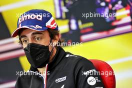 Fernando Alonso (ESP) Alpine F1 Team in the FIA Press Conference. 26.08.2021. Formula 1 World Championship, Rd 12, Belgian Grand Prix, Spa Francorchamps, Belgium, Preparation Day.