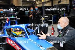 Fernando Alonso (ESP) Alpine F1 Team - Bell helmet camera. 26.08.2021. Formula 1 World Championship, Rd 12, Belgian Grand Prix, Spa Francorchamps, Belgium, Preparation Day.