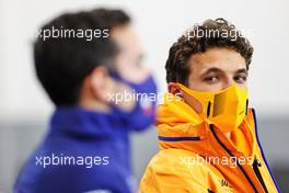 Lando Norris (GBR) McLaren in the FIA Press Conference. 26.08.2021. Formula 1 World Championship, Rd 12, Belgian Grand Prix, Spa Francorchamps, Belgium, Preparation Day.