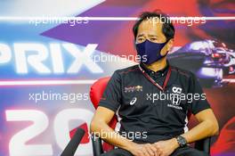Toyoharu Tanabe (JPN) Honda Racing F1 Technical Director in the FIA Press Conference. 26.03.2021. Formula 1 World Championship, Rd 1, Bahrain Grand Prix, Sakhir, Bahrain, Practice Day
