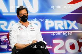 Toto Wolff (GER) Mercedes AMG F1 Shareholder and Executive Director in the FIA Press Conference. 26.03.2021. Formula 1 World Championship, Rd 1, Bahrain Grand Prix, Sakhir, Bahrain, Practice Day
