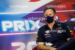 Christian Horner (GBR) Red Bull Racing Team Principal in the FIA Press Conference. 26.03.2021. Formula 1 World Championship, Rd 1, Bahrain Grand Prix, Sakhir, Bahrain, Practice Day