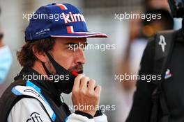 Fernando Alonso (ESP) Alpine F1 Team on the grid. 28.03.2021. Formula 1 World Championship, Rd 1, Bahrain Grand Prix, Sakhir, Bahrain, Race Day.