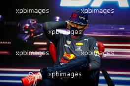 Max Verstappen (NLD) Red Bull Racing in the post race FIA Press Conference. 28.03.2021. Formula 1 World Championship, Rd 1, Bahrain Grand Prix, Sakhir, Bahrain, Race Day.
