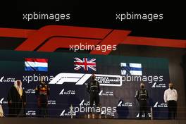 1st place Lewis Hamilton (GBR) Mercedes AMG F1, 2nd place Max Verstappen (NLD) Red Bull Racing and 3rd place Valtteri Bottas (FIN) Mercedes AMG F1. 28.03.2021. Formula 1 World Championship, Rd 1, Bahrain Grand Prix, Sakhir, Bahrain, Race Day.