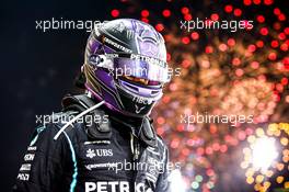 Race winner Lewis Hamilton (GBR) Mercedes AMG F1 celebrates in parc ferme. 28.03.2021. Formula 1 World Championship, Rd 1, Bahrain Grand Prix, Sakhir, Bahrain, Race Day.