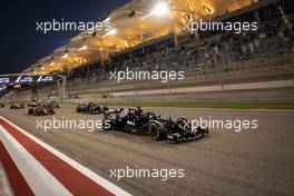 Lewis Hamilton (GBR) Mercedes AMG F1 W12 at the start of the race. 28.03.2021. Formula 1 World Championship, Rd 1, Bahrain Grand Prix, Sakhir, Bahrain, Race Day.