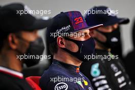 Max Verstappen (NLD) Red Bull Racing in the post qualifying FIA Press Conference. 27.03.2021. Formula 1 World Championship, Rd 1, Bahrain Grand Prix, Sakhir, Bahrain, Qualifying Day.