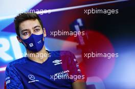 George Russell (GBR) Williams Racing in the FIA Press Conference. 25.03.2021. Formula 1 World Championship, Rd 1, Bahrain Grand Prix, Sakhir, Bahrain, Preparation Day.