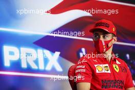 Charles Leclerc (MON) Ferrari in the FIA Press Conference. 25.03.2021. Formula 1 World Championship, Rd 1, Bahrain Grand Prix, Sakhir, Bahrain, Preparation Day.