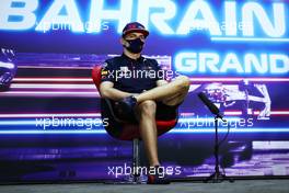 Max Verstappen (NLD) Red Bull Racing in the FIA Press Conference. 25.03.2021. Formula 1 World Championship, Rd 1, Bahrain Grand Prix, Sakhir, Bahrain, Preparation Day.