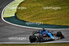 Fernando Alonso (ESP) Alpine F1 Team A521. 12.11.2021. Formula 1 World Championship, Rd 19, Brazilian Grand Prix, Sao Paulo, Brazil, Qualifying Day.
